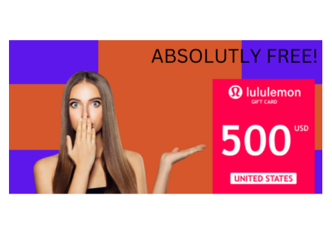 Get a chance to win $500 Lululemon Gift Card