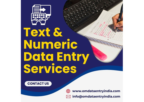 Accurate & Affordable Text & Numeric Data Entry Services