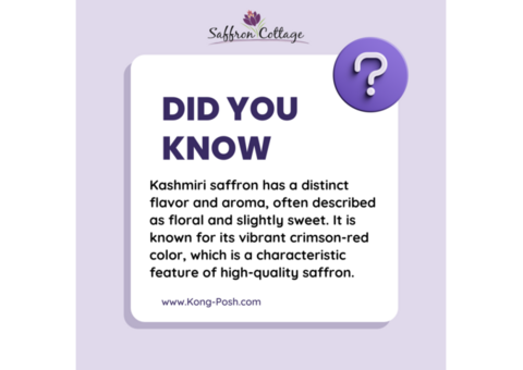 Did you know that Kashmiri saffron is unlike any other