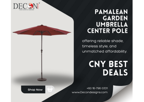 Space with the Pamalean Middle Pole Garden Umbrella