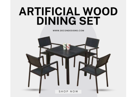 Transform your dining experience with the Artificial Wood Dining Set