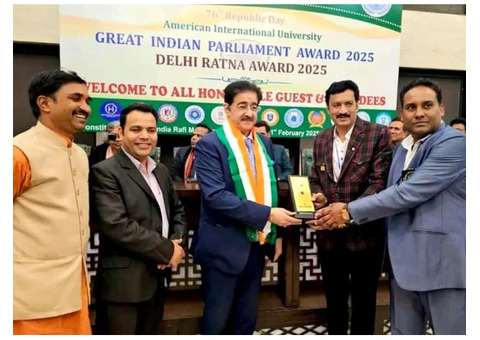 Sandeep Marwah Honoured with the Great Indian Parliament Award