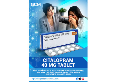 Buy Citalopram 40 MG Tablets For Depression & Anxiety - GCM