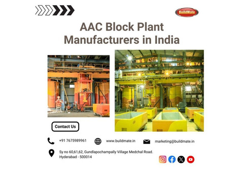 AAC Block Plant Manufacturers in India | +91 76759 89961 | Buildmate