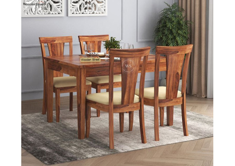 Buy Wooden 4 Seater Dining Tables - Best Designs | WoodenStreet