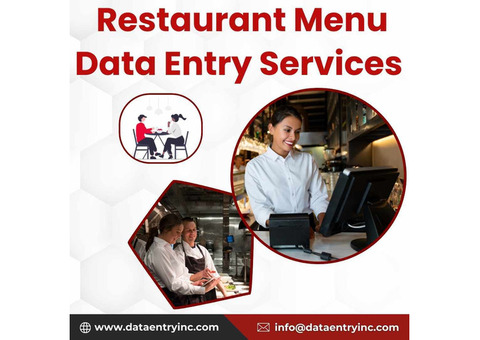 Best Restaurant Menu Data Entry Services in India