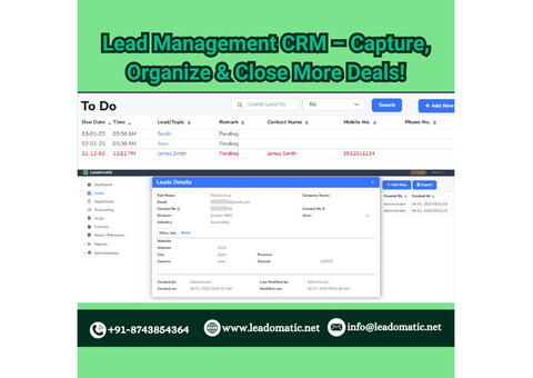 Lead Management CRM – Capture, Organize & Close More Deals!