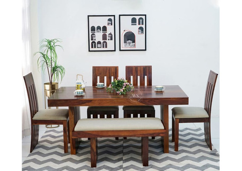 Buy Wooden Dining Table 6 Seater Online – Up to 75% Off