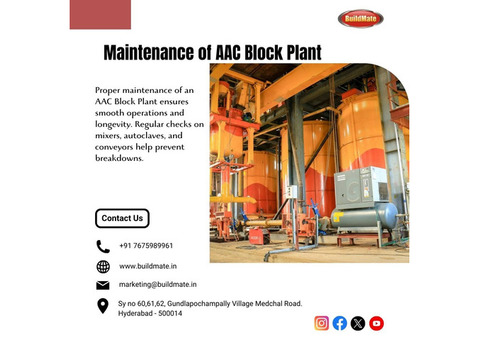 Maintenance of AAC Block Plant | +91 76759 89961 | Buildmate