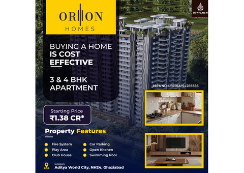 Divyansh Orion Homes | 3 BHK & 4 BHK Apartment in Ghaziabad