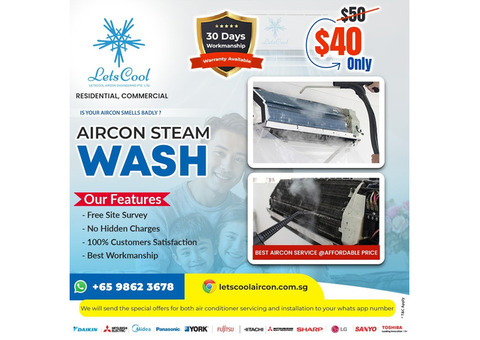 Aircon Steam cleaning servicing