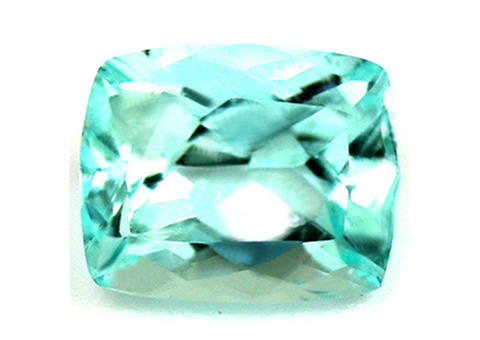 Unique Greenish Blue Paraiba Tourmaline Cushion Gemstone