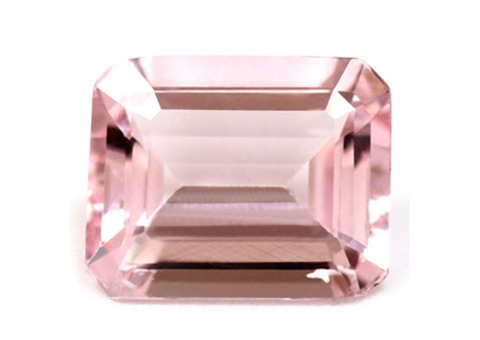 Authentic Emerald Cut Pink Morganite Gemstone