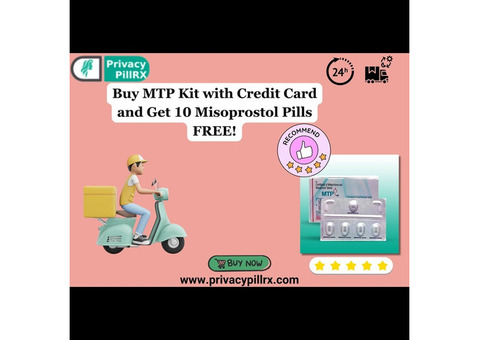 Buy MTP Kit with Credit Card and Get 10 Misoprostol Pills FREE!