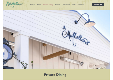 Book Your Private Dining at The Mulholland