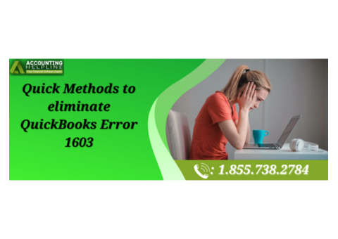 Effective Technique To Resolve QuickBooks Error 1603