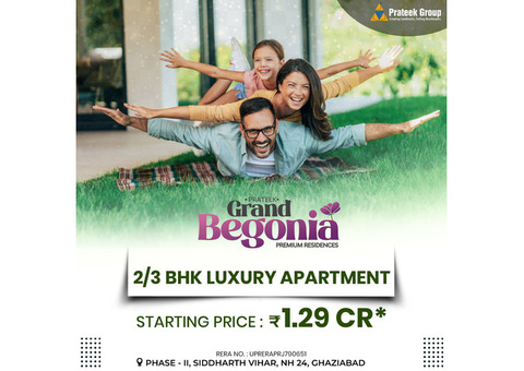2 BHK Luxury Home in Siddharth Vihar  - Prateek Grand Begonia