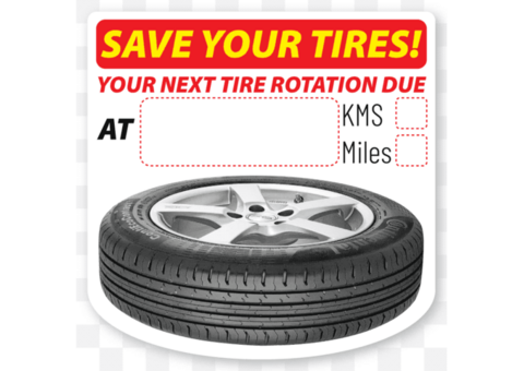 Tire Re-torque Reminder Stickers