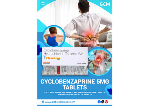 Cyclobenzaprine 5 mg Tablets - Global Care Meds