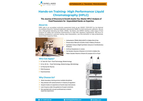 Get the Best HPLC Training at FARE Labs Pvt. Ltd.