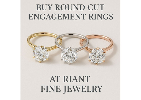 Buy Round Cut Engagement Rings at Riant Fine Jewelry