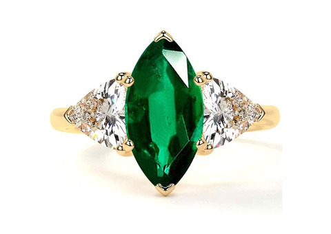 Best Deals on Three-Stone Genuine Alexandrite Rings
