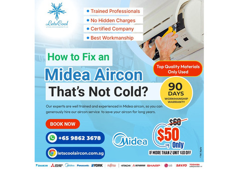 Midea Aircon not cold service