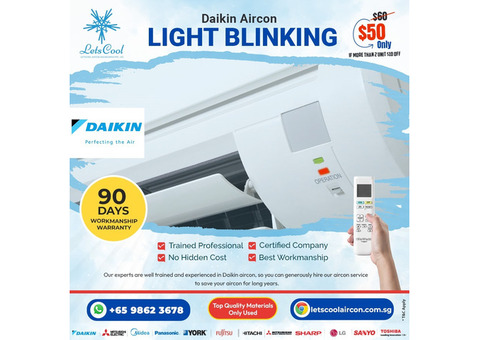 Daikin Aircon Light blinking servicing