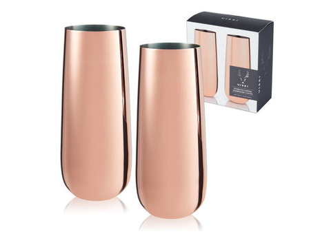 Copper Stemless Champagne Flutes by Viski® | BistroToRestro