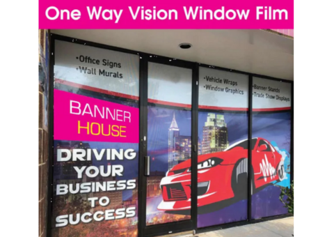 One Way Vision Window Graphic Printing