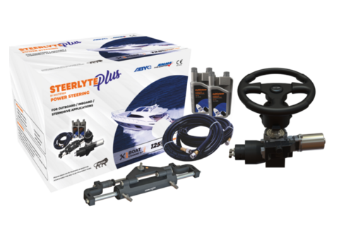 Power-Assisted Steering System for Single Outboard | Steerlyte Plus