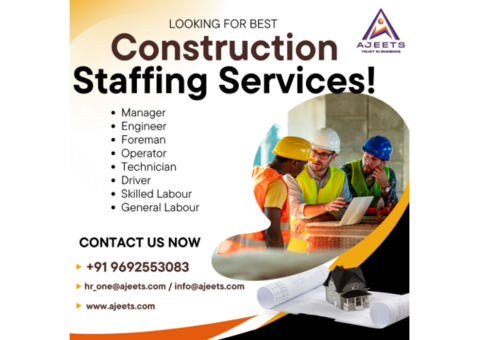 Construction staffing agencies in India, Sri Lanka, Bangladesh