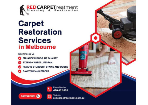 Expert Carpet Restoration Services in Melbourne by Redcarpetreatment