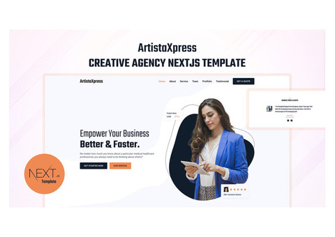 ArtistaXpress – Next.js Template for Creative Agencies