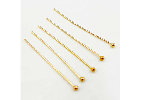 18k gold head pins jewelry