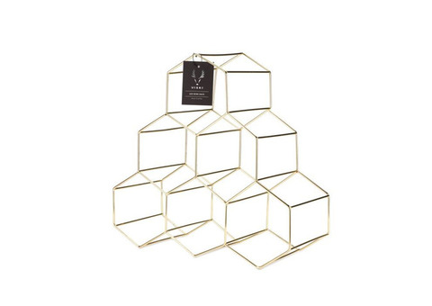 Gold Geo Counter Top Wine Rack by Viski® | BistroToRestro