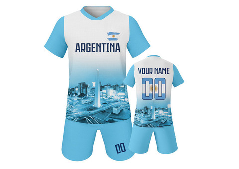 Custom Argentina Soccer Uniforms Sets