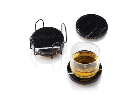 Black Marble Coaster Set by Viski | BistroToRestro