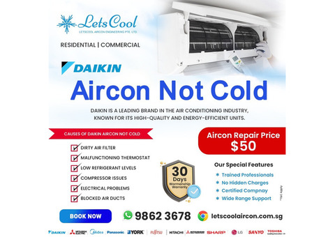 Daikin Aircon not cold