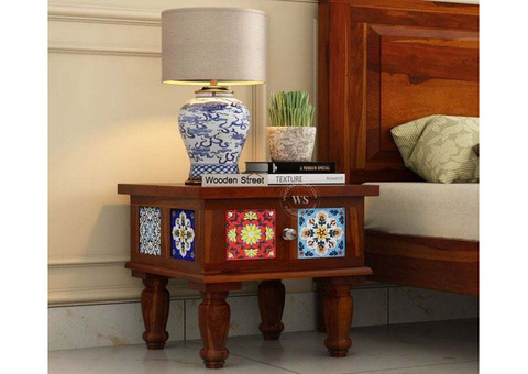 Wooden & Metal Bedside Table Designs Online