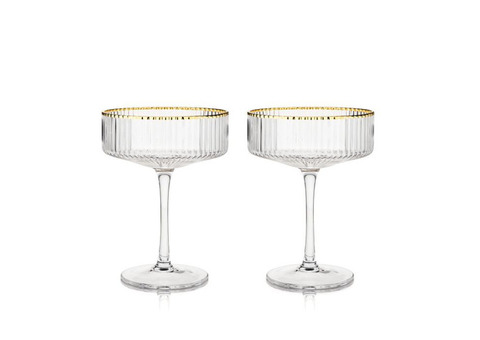 Meridian Coupe Glasses (set of 2) by Viski® | BistroToRestro