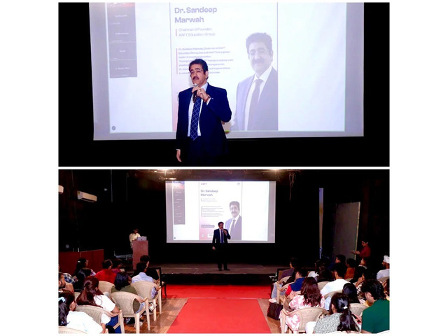 Dr. Sandeep Marwah Addresses AAFT Students on Innovation, Achievements Dr. Sandeep Marwah Addresses AAFT Students on Innovation, Achievements