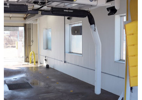 PVC car wash bay walls from Duramax are easy to clean