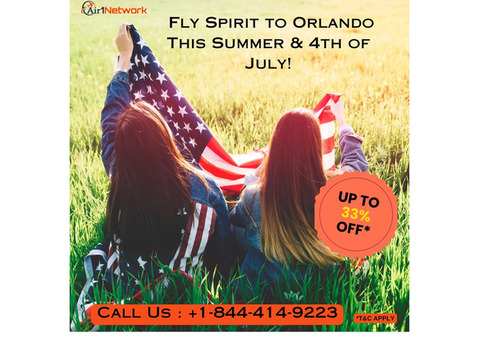 +1-844-414-9223 Spirit Advance Deal: Fly to Orlando This 4th of July