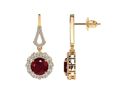 GIA-Cretified Earring Ruby for Sale